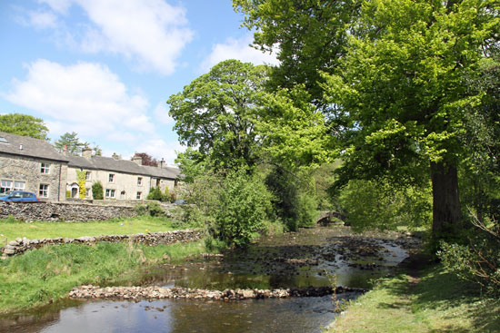 Clapham Beck flows through the village of Clapham